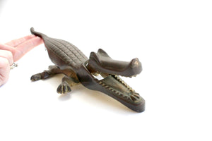 Vintage Brass Alligator Figurine, Animal Lover's Gift