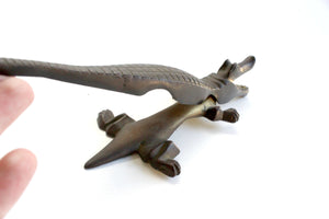 Vintage Brass Alligator Figurine, Animal Lover's Gift