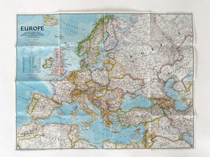 Map of Europe, Vintage Poster Map
