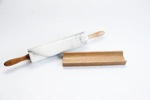 Vintage Marble Rolling Pin, Rolling Pin with Stand