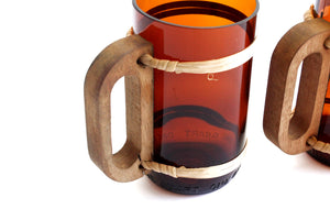 Hand crafted Beer Mugs, Repurposed Wine Bottle Beer Mugs