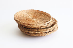 Wicker Paper Plate Holders, Set of 8 Woven Plates