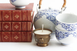 Vintage Japanese Tea Set, Blue & White Porcelain Tea Set