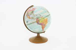 Small Vintage Globe, World Scholar Series 9 Inch Globe
