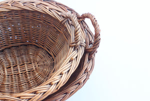 Vintage French Woven Willow Nesting Baskets