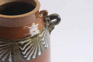 Large Decorative Stoneware Jug, Vintage Clay Vase