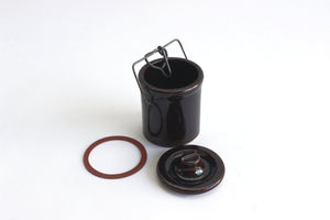 Vintage Stoneware Spice Jar, Sealing Ceramic Jar