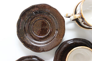 Set of 5 - Stoneware Teacups & Saucers, Coffee/Tea Mugs