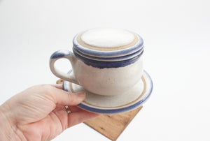 Teacup & Saucer with Set-In Strainer