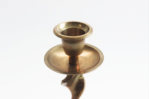 Twisted Candlestick Holder, Tall Mid Century Candlestick Holder