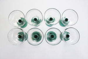 Cactus Stem Margherita Glasses, Set of 8 Vintage Cocktail Glasses
