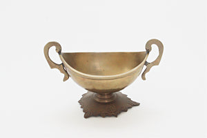 Small Brass Dish, Vintage Brass Pedestal Dish