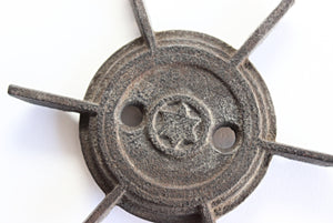 Vintage Cast Iron Ship Wheel Emblem, Nautical Style Hardware