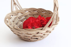 vintage flower girl basket boho wedding