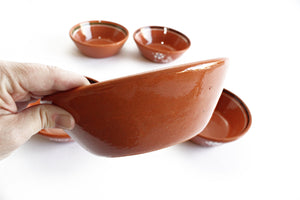 Set of 5 Vintage Terra-Cotta Bowls