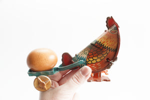 Vintage Wind-Up Toy, Hen Pulling Egg & Cart