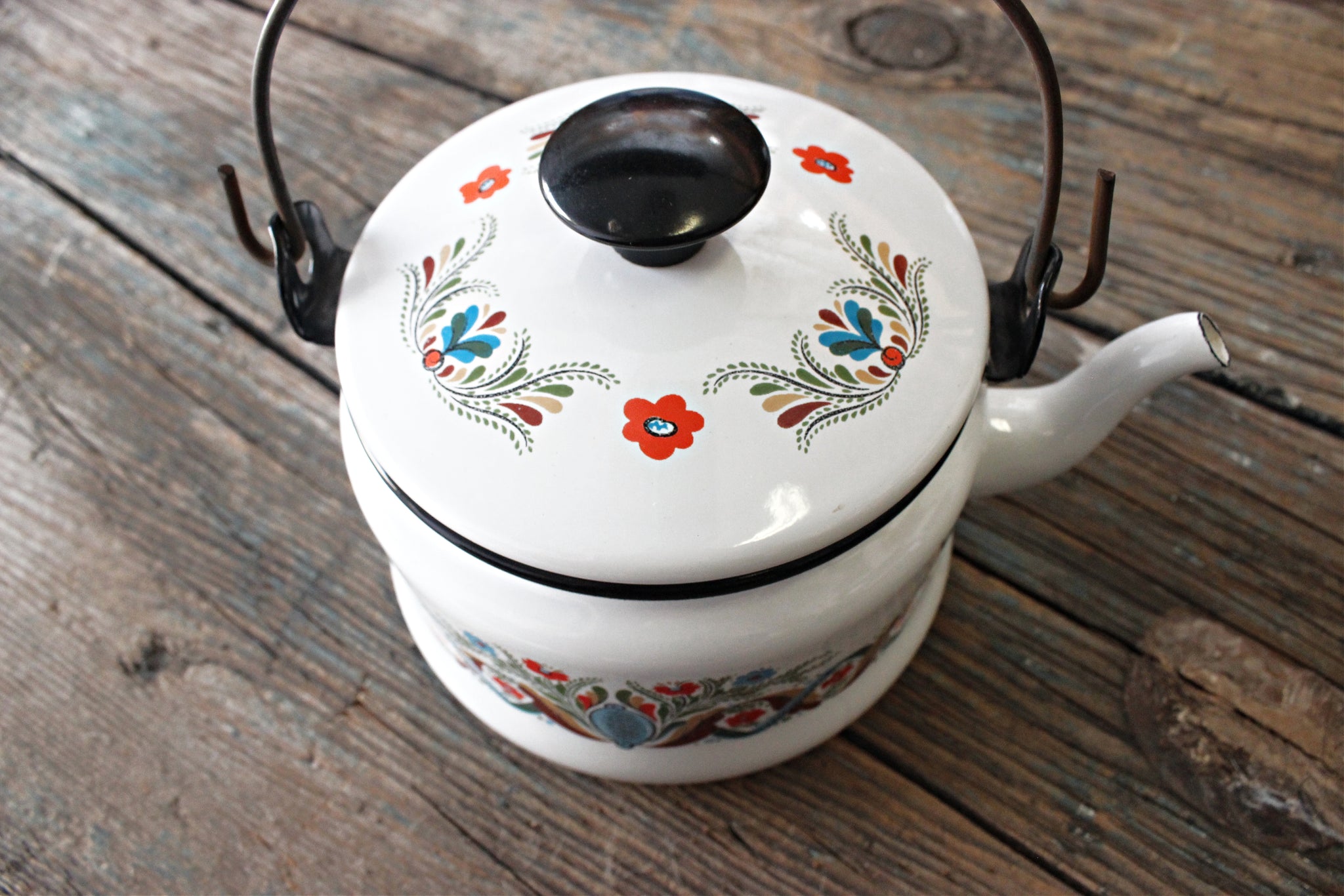 Vintage Glazed Stoneware Teapot, Small Personal Teapot - Mendez Manor
